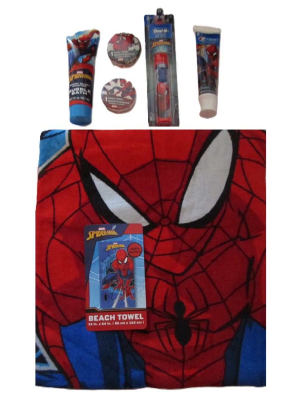 Spiderman Beach Towel Bath Set NEW